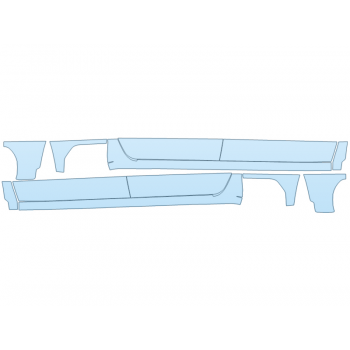PAINT PROTECTION KIT - 2025 CHEVROLET SILVERADO 2500 HD CUSTOM ROCKERS - PRECUT PPF CLEAR BRA WRAP