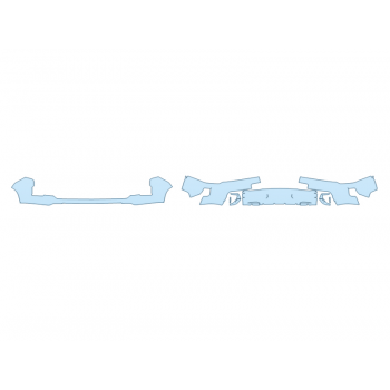 PAINT PROTECTION KIT - 2025 CHEVROLET SILVERADO 3500 HD HIGH COUNTRY BUMPER (MULTI PIECE) - PLATE CUT OUT - PRECUT PPF CLEAR BRA WRAP