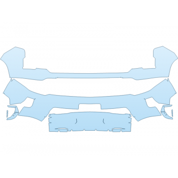 PAINT PROTECTION KIT - 2025 CHEVROLET SILVERADO 2500 HD HIGH COUNTRY BUMPER - PLATE CUT OUT - PRECUT PPF CLEAR BRA WRAP