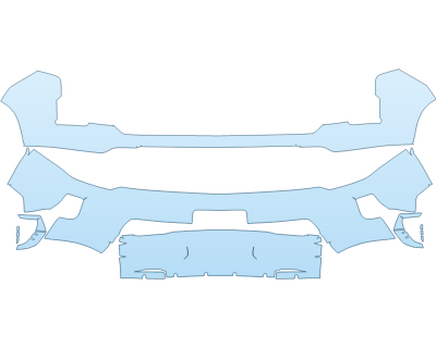 PAINT PROTECTION KIT - 2025 CHEVROLET SILVERADO 2500 HD HIGH COUNTRY BUMPER - PLATE CUT OUT - PRECUT PPF CLEAR BRA WRAP