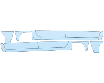 PAINT PROTECTION KIT - 2025 CHEVROLET SILVERADO 2500 HD HIGH COUNTRY ROCKERS - PRECUT PPF CLEAR BRA WRAP