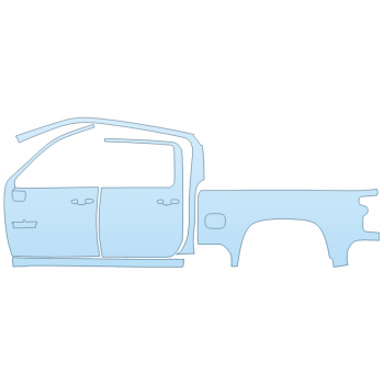 PAINT PROTECTION KIT - 2025 CHEVROLET SILVERADO 2500 HD LT DRIVER SIDE CREW CAB STANDARD BED TEXAS EDITION - PRECUT PPF CLEAR BRA WRAP