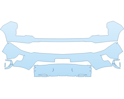 PAINT PROTECTION KIT - 2025 CHEVROLET SILVERADO 2500 HD LTZ BUMPER - PLATE CUT OUT - PRECUT PPF CLEAR BRA WRAP