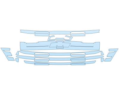 PAINT PROTECTION KIT - 2025 CHEVROLET SILVERADO 2500 HD LTZ GRILL - PRECUT PPF CLEAR BRA WRAP
