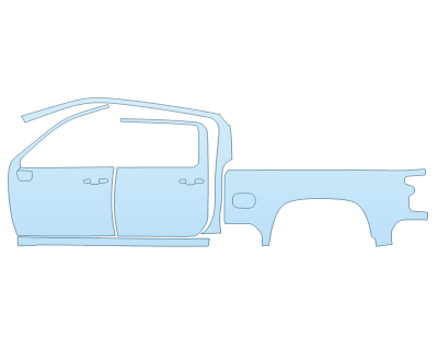 PAINT PROTECTION KIT - 2025 CHEVROLET SILVERADO 2500 HD WT DRIVER SIDE - PRECUT PPF CLEAR BRA WRAP