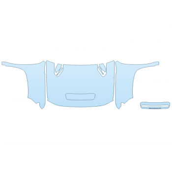 PAINT PROTECTION KIT - 2025 CHEVROLET SILVERADO 2500 HD WT FULL HOOD FENDERS MIRRORS  - (WRAPPED EDGES) - PRECUT PPF CLEAR BRA WRAP