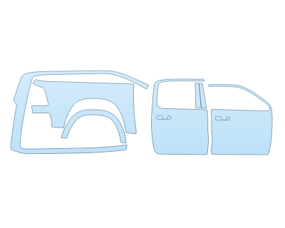 PAINT PROTECTION KIT - 2024 DODGE RAM 1500 SPORT PASSENGER SIDE CREW CAB 64 BED - PRECUT PPF CLEAR BRA WRAP