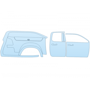 PAINT PROTECTION KIT - 2024 DODGE RAM 1500 SPORT PASSENGER SIDE QUAD CAB W/RAM BOXES 64 BED - PRECUT PPF CLEAR BRA WRAP