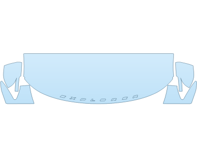 PAINT PROTECTION KIT - 2024 FORD EXPLORER ST-LINE HOOD FENDERS MIRRORS 24 INCH - (WRAPPED EDGES) - PRECUT PPF CLEAR BRA WRAP