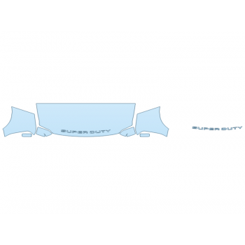 PAINT PROTECTION KIT - 2024 FORD F-250 SUPER DUTY KING RANCH HOOD FENDERS MIRRORS 30 INCH - (WRAPPED EDGES) - PRECUT PPF CLEAR BRA WRAP