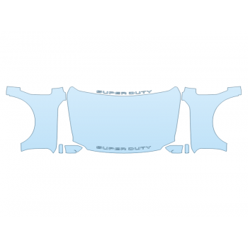 PAINT PROTECTION KIT - 2024 FORD F-250 SUPER DUTY LARIAT FULL HOOD FENDERS MIRRORS - PRECUT PPF CLEAR BRA WRAP