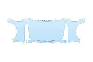 2027 FORD F-250 SUPER DUTY LARIAT FULL HOOD FENDERS MIRRORS - (WRAPPED EDGES)