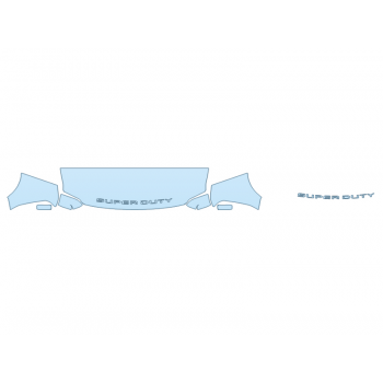 PAINT PROTECTION KIT - 2024 FORD F-250 SUPER DUTY LIMITED HOOD FENDERS MIRRORS 24 INCH - (WRAPPED EDGES) - PRECUT PPF CLEAR BRA WRAP
