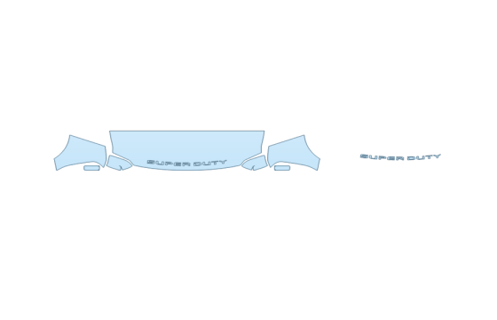 PAINT PROTECTION KIT - 2027 FORD F-350 SUPER DUTY KING RANCH HOOD FENDERS MIRRORS 24 INCH - - PRECUT PPF CLEAR BRA WRAP