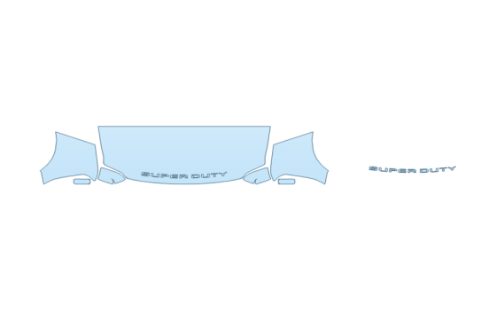 PAINT PROTECTION KIT - 2027 FORD F-350 SUPER DUTY KING RANCH HOOD FENDERS MIRRORS 30 INCH - (WRAPPED EDGES) - PRECUT PPF CLEAR BRA WRAP