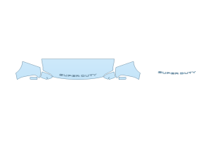 2027 FORD F-350 SUPER DUTY XLT HOOD FENDERS MIRRORS 24 INCH - (WRAPPED EDGES)