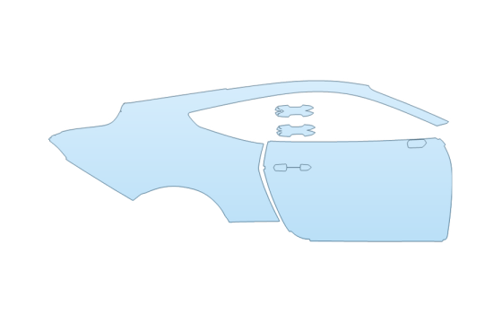 PAINT PROTECTION KIT - 2027 FORD MUSTANG ECOBOOST PASSENGER SIDE - PRECUT PPF CLEAR BRA WRAP