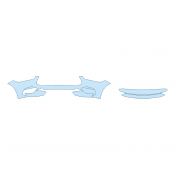 PAINT PROTECTION KIT - 2024 FORD MUSTANG ECOBOOST CONVERTIBLE BUMPER (MULTI PIECE) - PRECUT PPF CLEAR BRA WRAP