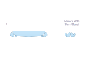 2027 FORD MUSTANG ECOBOOST CONVERTIBLE HOOD FENDERS MIRRORS 12 INCH - (WRAPPED EDGES)