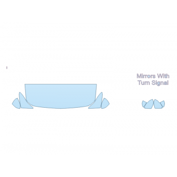 PAINT PROTECTION KIT - 2024 FORD MUSTANG ECOBOOST PREMIUM CONVERTIBLE HOOD FENDERS MIRRORS 24 INCH - (WRAPPED EDGES) - PRECUT PPF CLEAR BRA WRAP