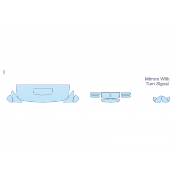 PAINT PROTECTION KIT - 2024 FORD MUSTANG GT HOOD FENDERS MIRRORS 24 INCH - (WRAPPED EDGES) - PRECUT PPF CLEAR BRA WRAP