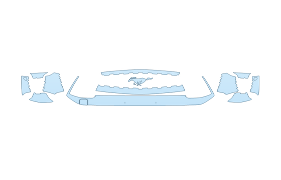 PAINT PROTECTION KIT - 2027 FORD MUSTANG GT GRILL - PRECUT PPF CLEAR BRA WRAP