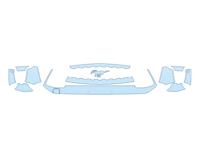PAINT PROTECTION KIT - 2024 FORD MUSTANG GT PREMIUM GRILL - PRECUT PPF CLEAR BRA WRAP