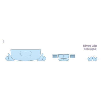 PAINT PROTECTION KIT - 2024 FORD MUSTANG GT PREMIUM CONVERTIBLE HOOD FENDERS MIRRORS 24 INCH - (WRAPPED EDGES) - PRECUT PPF CLEAR BRA WRAP