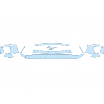 PAINT PROTECTION KIT - 2024 FORD MUSTANG GT PREMIUM CONVERTIBLE GRILL - PRECUT PPF CLEAR BRA WRAP