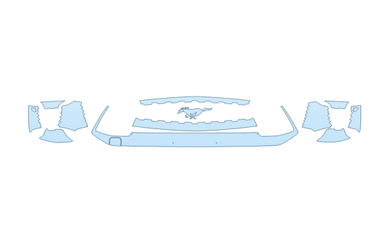 PAINT PROTECTION KIT - 2027 FORD MUSTANG GT PREMIUM CONVERTIBLE GRILL - PRECUT PPF CLEAR BRA WRAP