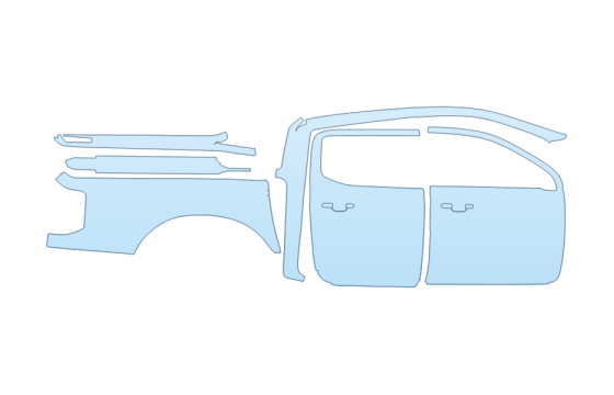 PAINT PROTECTION KIT - 2027 FORD RANGER RAPTOR PASSENGER SIDE - PRECUT PPF CLEAR BRA WRAP