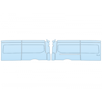 PAINT PROTECTION KIT - 2024 FORD TRANSIT XL 250 MID ROOF LONG FULL - SIDE DOORS - PRECUT PPF CLEAR BRA WRAP