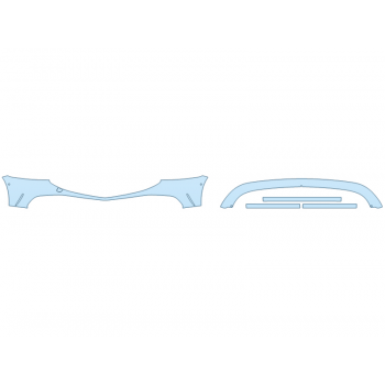 PAINT PROTECTION KIT - 2025 GENESIS G90 3.5T BUMPER (MULTI PIECE) - SENSORS - PRECUT PPF CLEAR BRA WRAP
