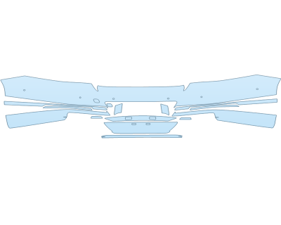 PAINT PROTECTION KIT - 2025 GENESIS G90 3.5T REAR BUMPER - SENSORS - PRECUT PPF CLEAR BRA WRAP