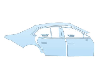 PAINT PROTECTION KIT - 2025 GENESIS G90 3.5T E-SUPERCHARGER PASSENGER SIDE - PRECUT PPF CLEAR BRA WRAP