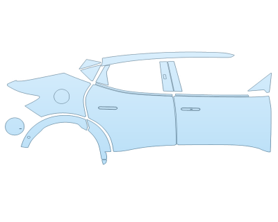 PAINT PROTECTION KIT - 2025 GENESIS GV60 PERFORMANCE PASSENGER SIDE - PRECUT PPF CLEAR BRA WRAP