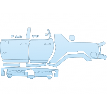 PAINT PROTECTION KIT - 2024 GMC HUMMER EV PICKUP DRIVER SIDE - PRECUT PPF CLEAR BRA WRAP