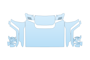 2027 GMC HUMMER EV PICKUP FULL HOOD FENDERS MIRRORS - (WRAPPED EDGES)