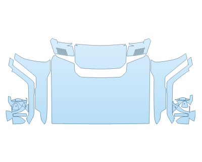PAINT PROTECTION KIT - 2024 GMC HUMMER EV PICKUP FULL HOOD FENDERS MIRRORS  - (WRAPPED EDGES) - PRECUT PPF CLEAR BRA WRAP