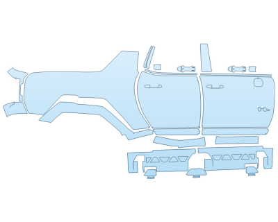 PAINT PROTECTION KIT - 2024 GMC HUMMER EV PICKUP PASSENGER SIDE - PRECUT PPF CLEAR BRA WRAP