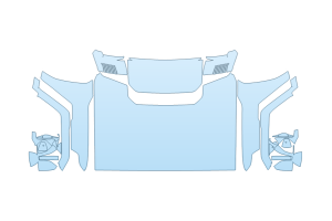 2027 GMC HUMMER EV SUV FULL HOOD FENDERS MIRRORS - (WRAPPED EDGES)