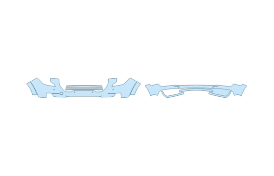 PAINT PROTECTION KIT - 2027 GMC TERRAIN DENALI BUMPER (MULTI PIECE) - SENSORS - PRECUT PPF CLEAR BRA WRAP