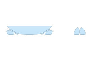 2027 HONDA ACCORD EX HOOD FENDERS MIRRORS 12 INCH - (WRAPPED EDGES)