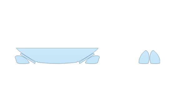 PAINT PROTECTION KIT - 2027 HONDA ACCORD LX HOOD FENDERS MIRRORS 12 INCH - (WRAPPED EDGES) - PRECUT PPF CLEAR BRA WRAP