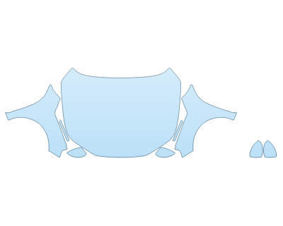 PAINT PROTECTION KIT - 2024 HONDA ACCORD SPORT-L HYBRID FULL HOOD FENDERS MIRRORS  - (WRAPPED EDGES) - PRECUT PPF CLEAR BRA WRAP