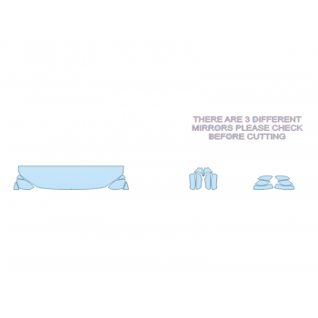 PAINT PROTECTION KIT - 2024 HONDA PASSPORT BLACK EDITION HOOD FENDERS MIRRORS 18 INCH - (WRAPPED EDGES) - PRECUT PPF CLEAR BRA WRAP