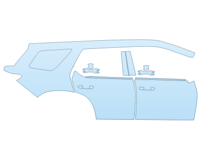 PAINT PROTECTION KIT - 2024 HONDA PILOT EX-L PASSENGER SIDE - PRECUT PPF CLEAR BRA WRAP