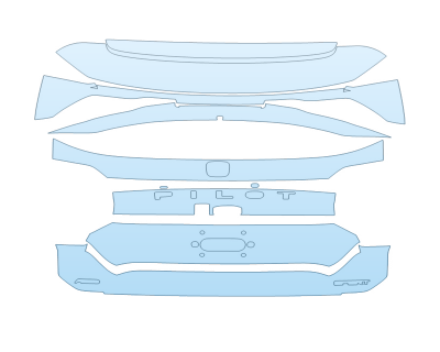 PAINT PROTECTION KIT - 2024 HONDA PILOT EX-L REAR HATCH W/AWD AND SPORT EMBLEM - PRECUT PPF CLEAR BRA WRAP