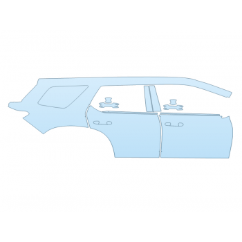 PAINT PROTECTION KIT - 2024 HONDA PILOT LX PASSENGER SIDE WITH HPD PACKAGE - PRECUT PPF CLEAR BRA WRAP