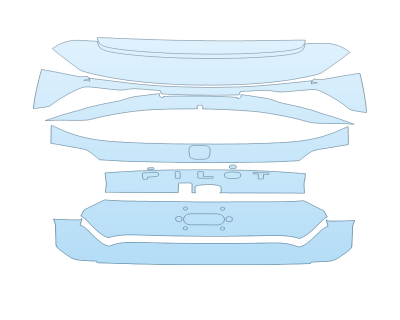 2025 HONDA PILOT TOURING REAR HATCH NO EMBLEMS - PRECUT PPF CLEAR BRA WRAP